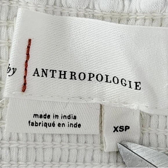 Anthro Embroidered Floral Sequin Beaded Embellished Balloon Sleeve Blouse Top - Picture 7 of 15